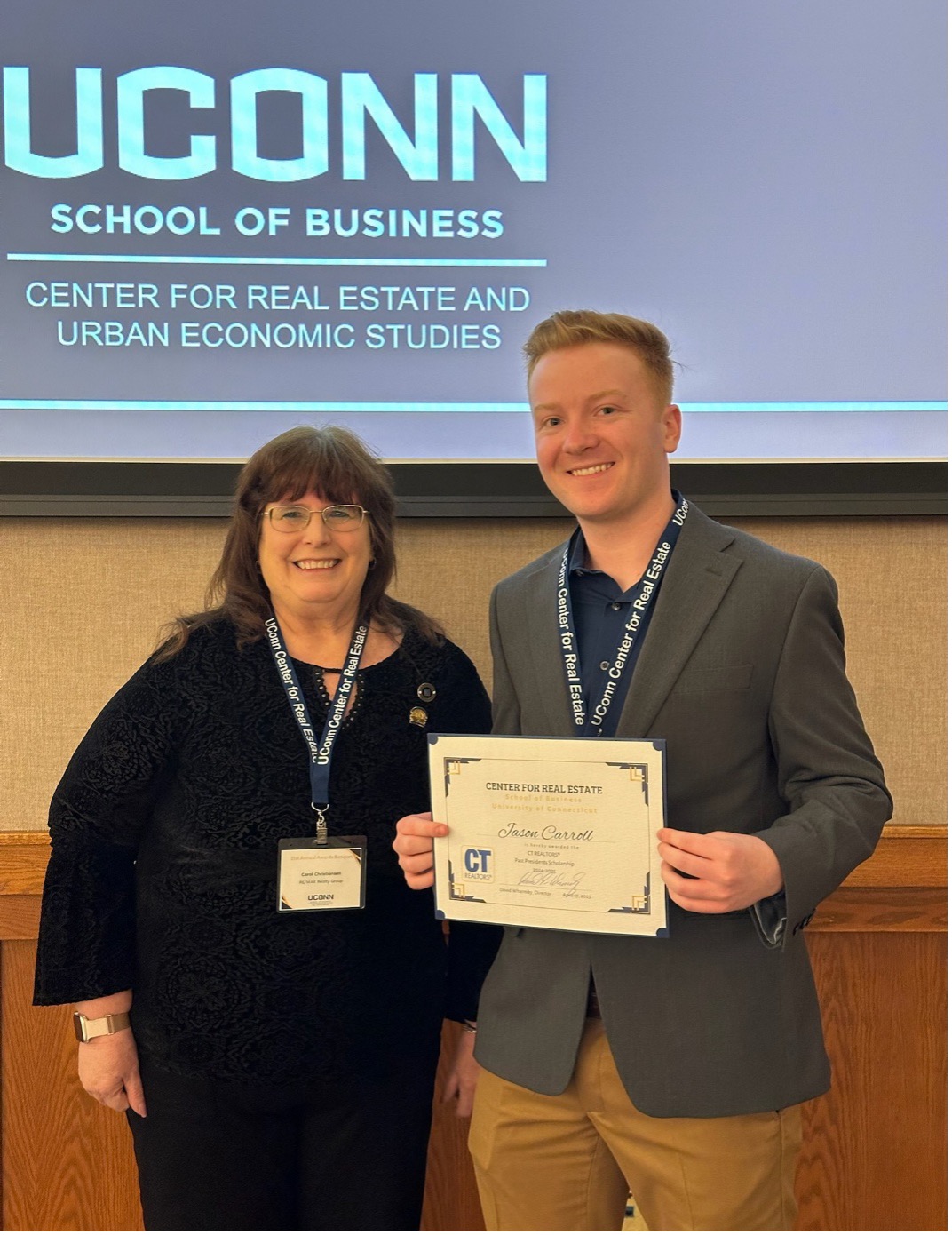 Carol Christiansen and Jason Carroll